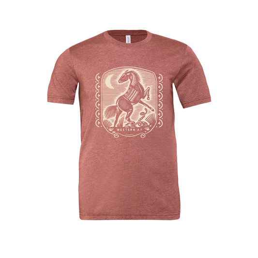 Jess Mudgett "Western AF" Horse Design T-Shirt