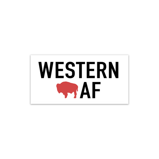 Western AF Sticker - White