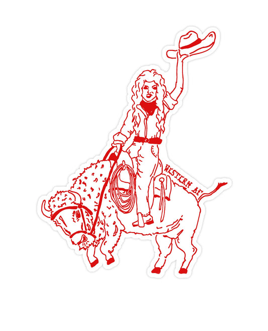 Bison Gal Sticker