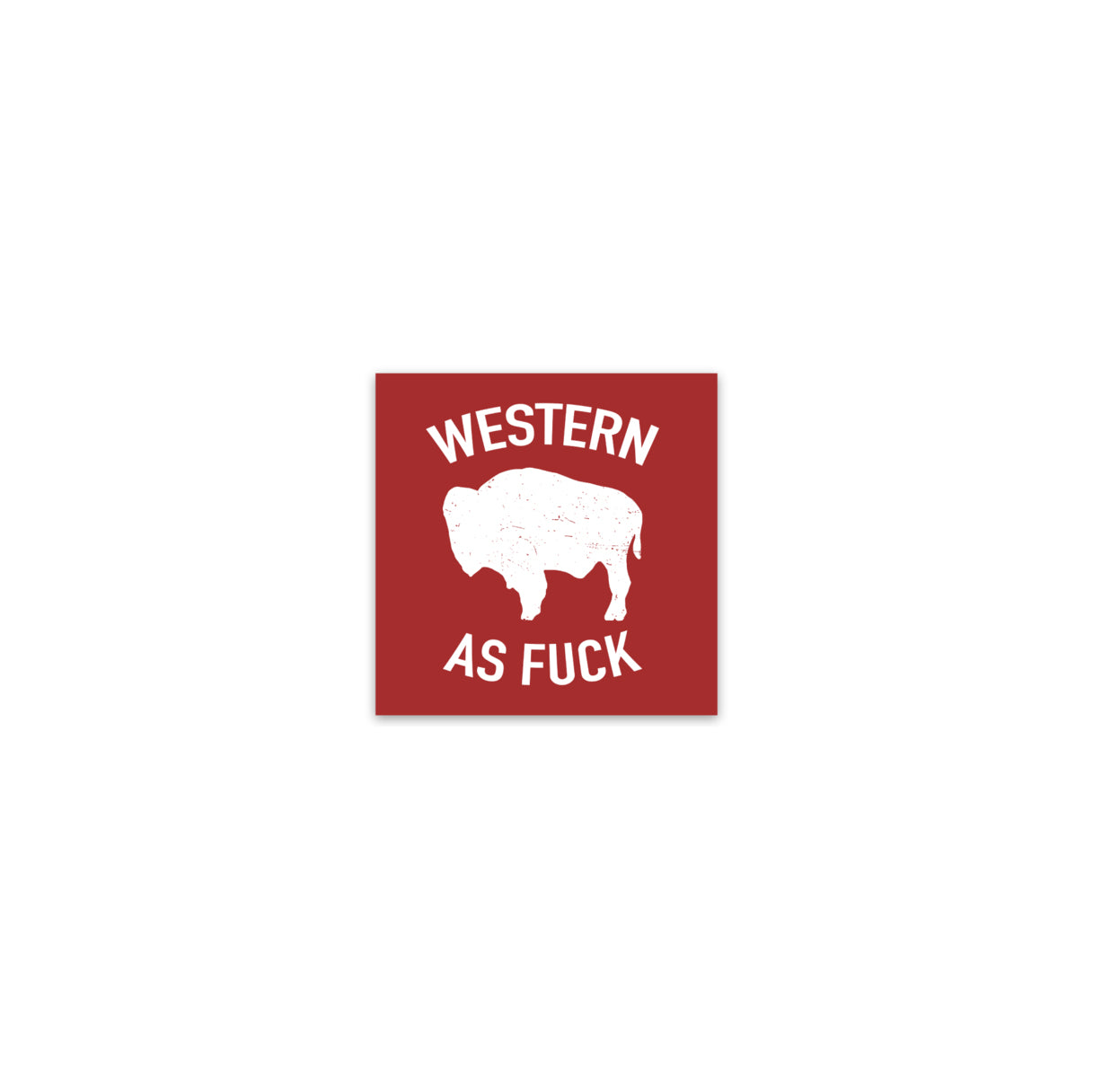 Western As Fuck Small Sticker - Red