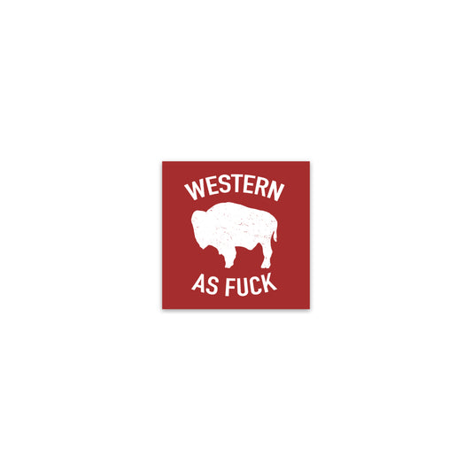Western As Fuck Small Sticker - Red