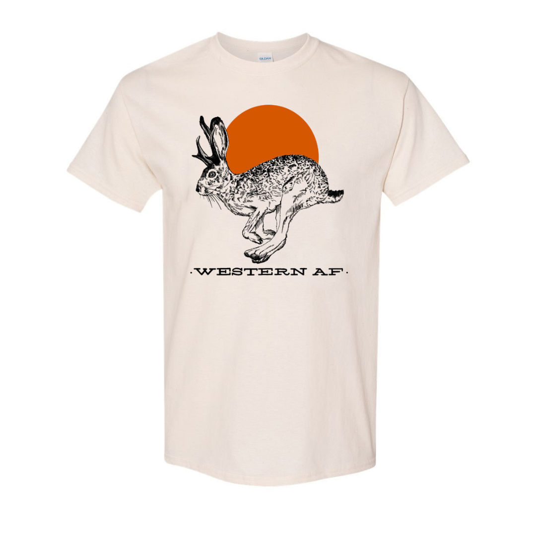 Western AF Jackalope Tee designed by Liv Ewing