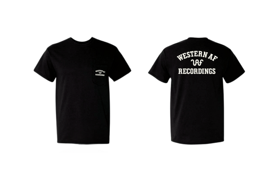 Western AF Field Recordings Black Pocket Tee