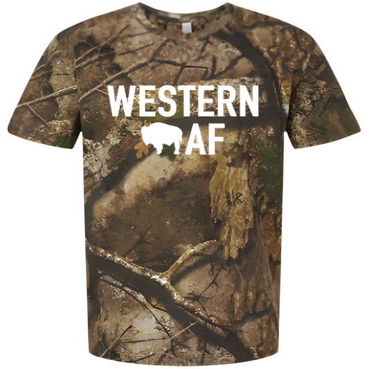 Western AF Real Tree Camo Short Sleeve T-Shirt
