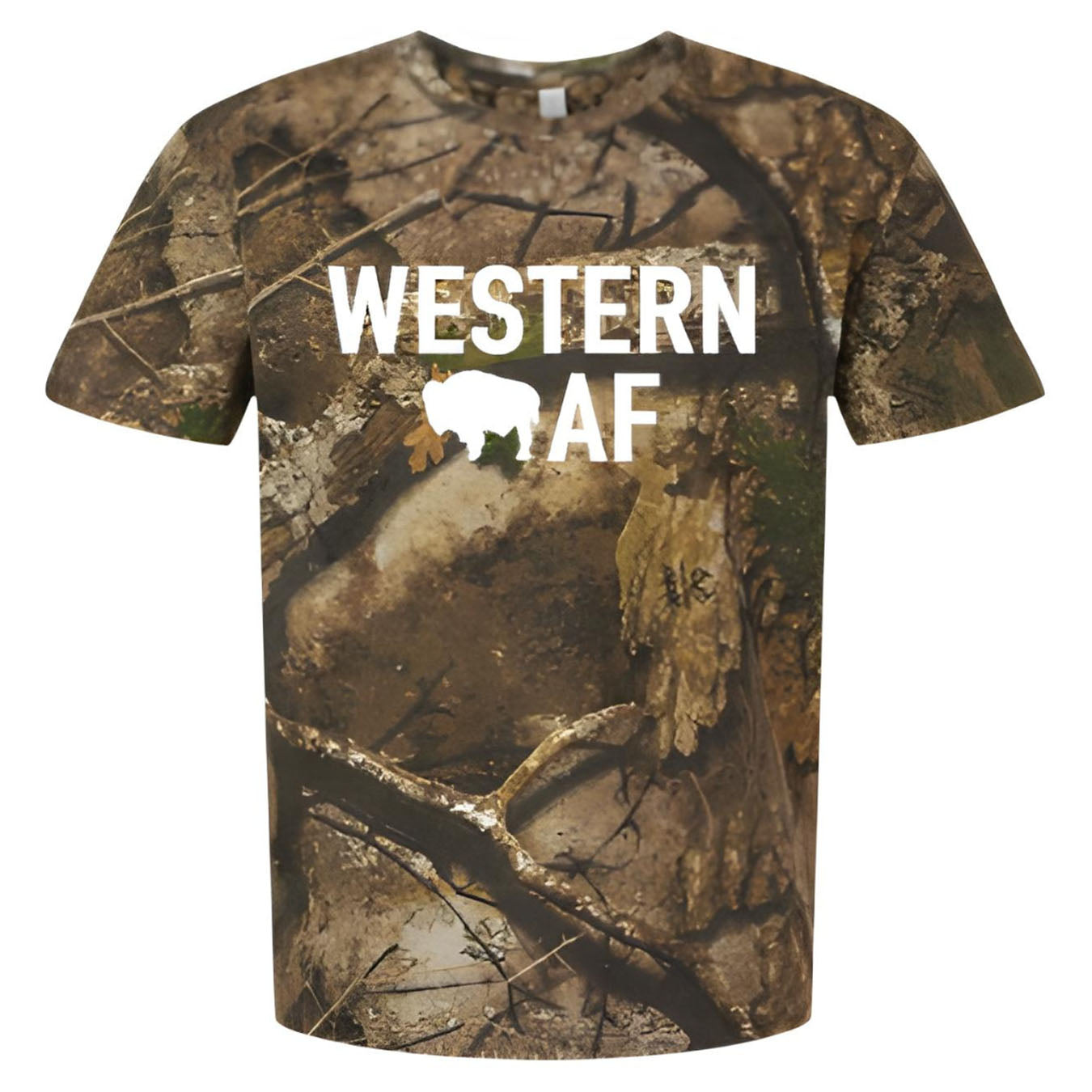 Western AF Real Tree Camo Short Sleeve T-Shirt