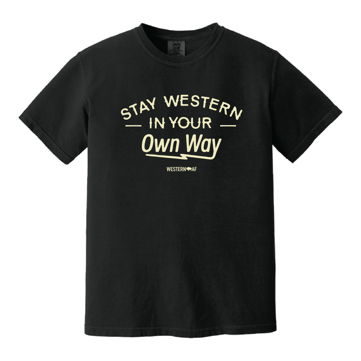 Stay Western in Your Own Way Tee in Black