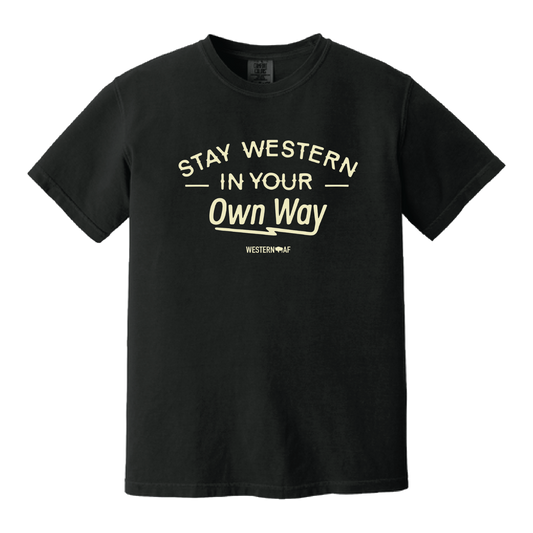 Stay Western in Your Own Way Tee in Black