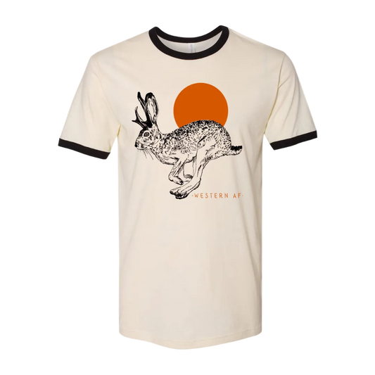 Western AF Jackalope Ringer designed by Liv Ewing