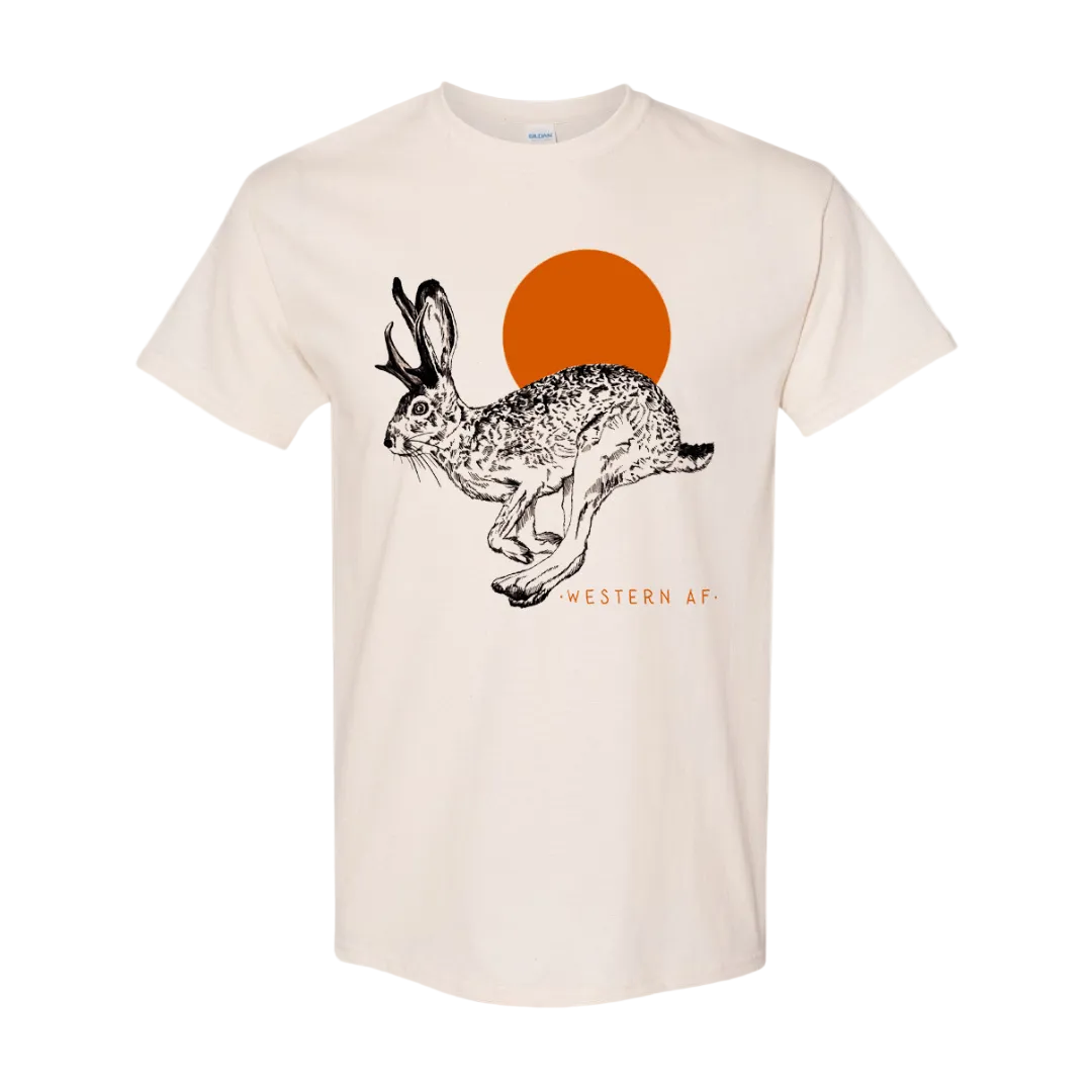 Western AF Jackalope Tee designed by Liv Ewing