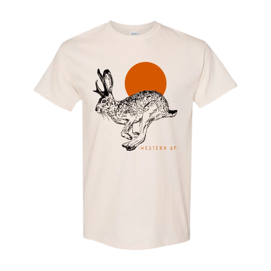 Western AF Jackalope Tee designed by Liv Ewing