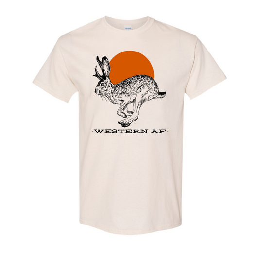 Western AF Jackalope Tee designed by Liv Ewing